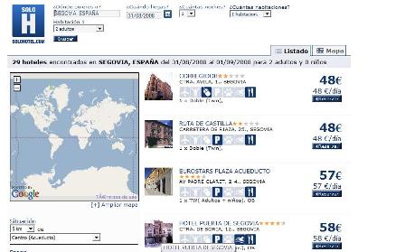 Image:SOLOHOTEL.COM. Buscador de Hoteles en desarrollado en DOMINO