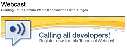 Image:IBM Webcast: Building Lotus Domino Web 2.0 applications with XPages