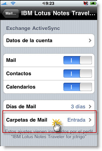 Image:Configurando Lotus Traveler 8.5.1 en nuestro iPhone