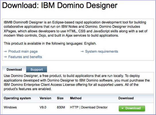 Image:Descargar IBM Notes and Domino 9.0 Social Edition desde Passport Advantage