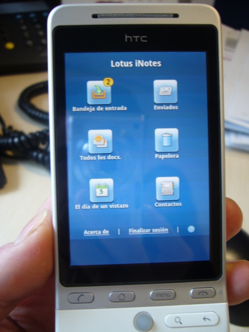 Lotus iNotes 8.5.1 en HTC Hero