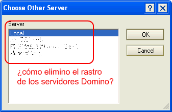Image:I need help. How do I delete the log of servers whose Domino agents run?