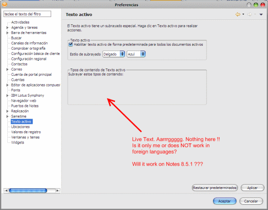 Image:Live Text. No, it does not work