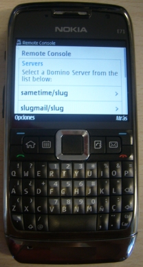 Remote Console en Nokia E71